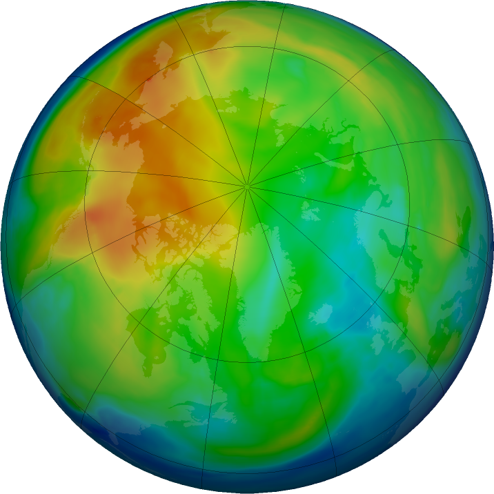 Arctic ozone map for 14 December 2018